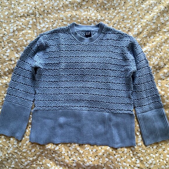GAP 27/7 Split-Hem Crochet Sweater - Picture 1 of 6